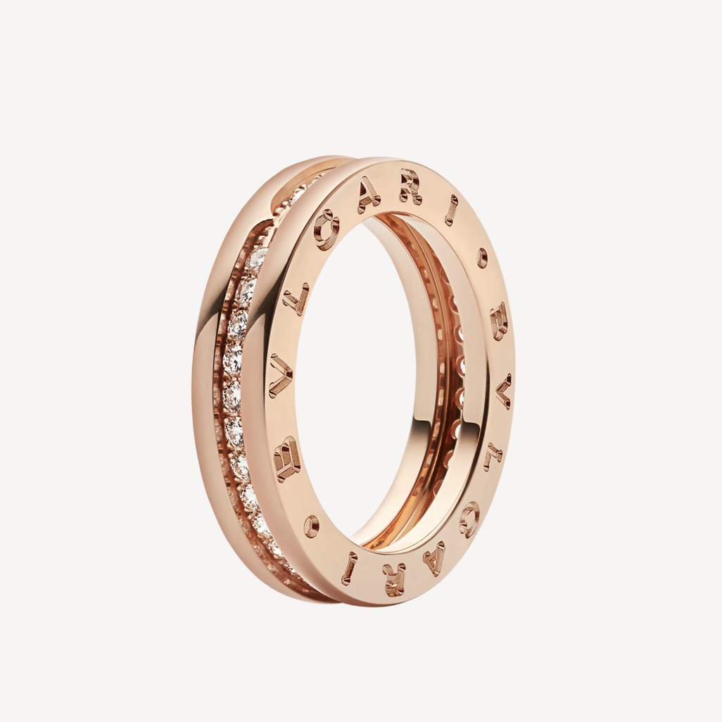 [⭐Shinejoy]ZERO 1 ONE-BAND PAVED DIAMONDS ON THE SPIRAL RING