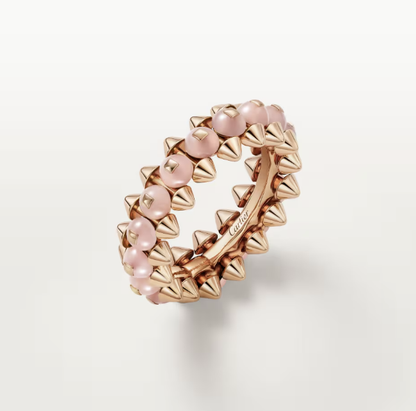 [⭐Shinejoy]CLASH ELEGANT ROSE GOLD RING FEATURING NATURAL AGATE