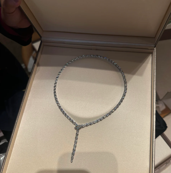 [⭐Shinejoy]NEW！SERPENT DIAMOND NECKLACE