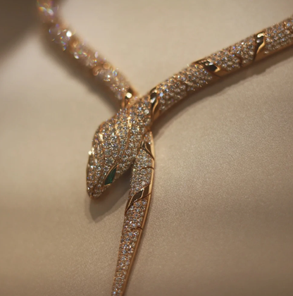 [⭐Shinejoy]HAUTE COUTURE GOLD SERPENTI NECKLACE