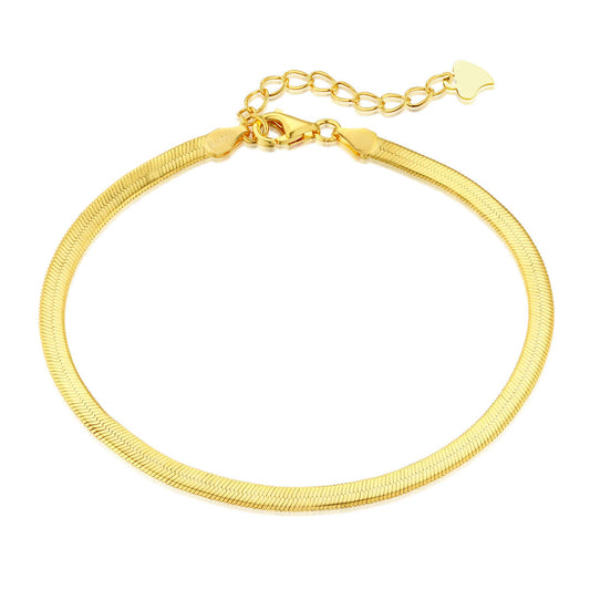 [Shinejoy Jewelry]Flat Snake Bone Chain Blade Necklace