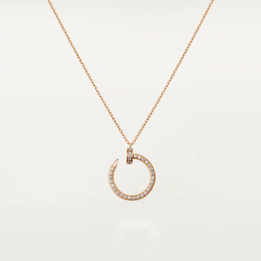 [⭐Shinejoy]JUSTE NECKLACE PINK GOLD DIAMONDS