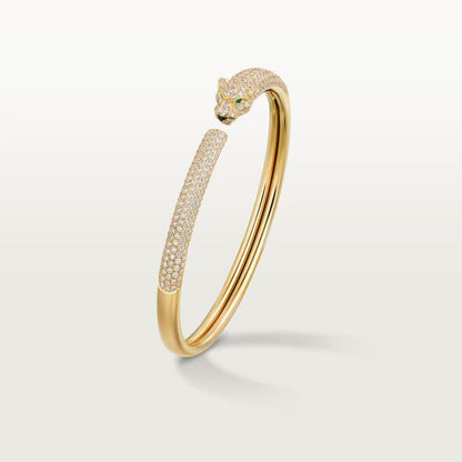[⭐Shinejoy]PANTHERE FULL DIAMOND OPEN BRACELET