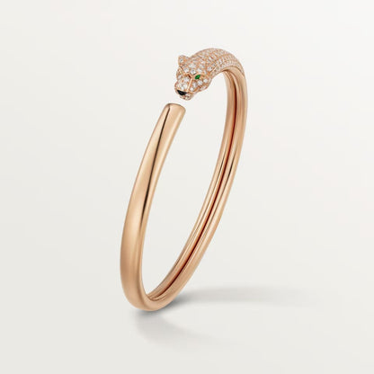 [⭐Shinejoy]PANTHERE HALF DIAMOND OPEN BRACELET