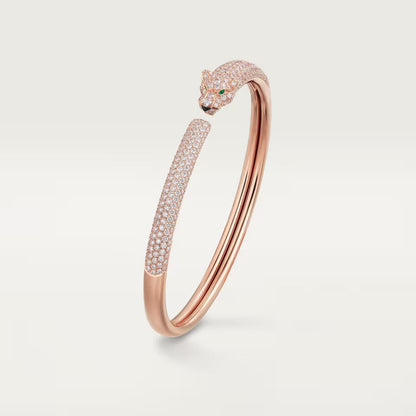 [⭐Shinejoy]PANTHERE FULL DIAMOND OPEN BRACELET