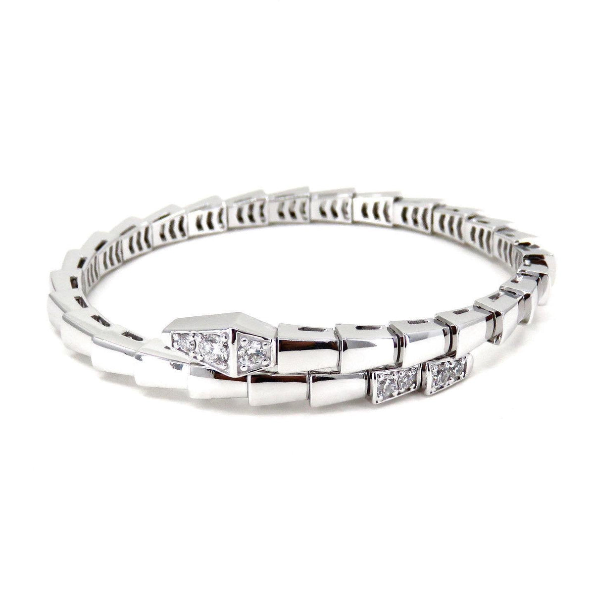 [⭐Shinejoy]SERPENTI BRACELET DIAMONDS SILVER