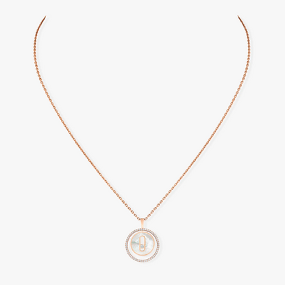 [⭐Shinejoy]Demo MOVE 1 DIAMOND WHITE MOTHER OF PEARL PINK GOLD DIAMOND NECKLACE