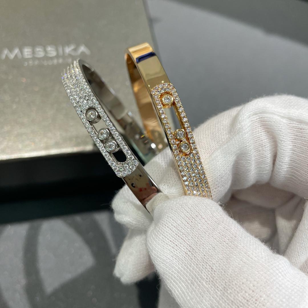 [⭐Shinejoy]Move Noa Rose Gold Pavé Diamond Bangle Bracelet