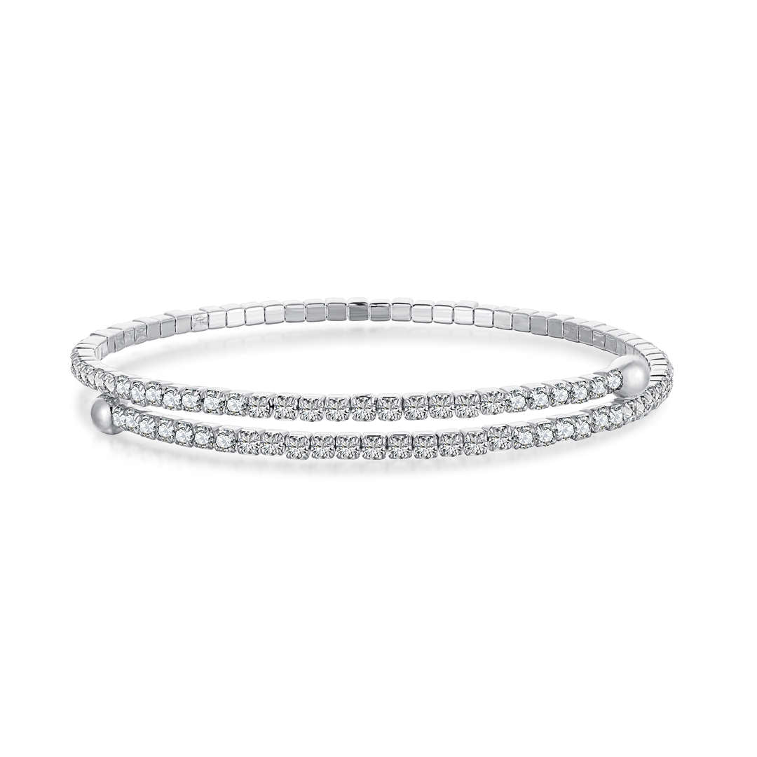 [Shinejoy Jewelry]Row of Diamonds Round Fashion Bracelet