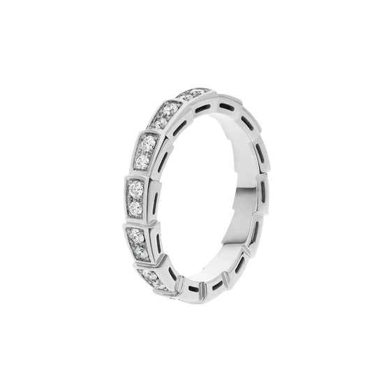 [⭐Shinejoy]SERPENTI RING SILVER DIAMOND PAVED 3MM