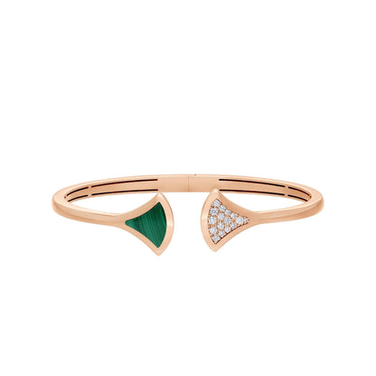 [⭐Shinejoy]DREAM BRACELET OPEN MALACHITE PINK GOLD