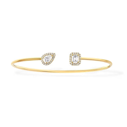 [⭐Shinejoy]JONC FLEX MY TWIN TOI & MOI SILVER DIAMOND BRACELET
