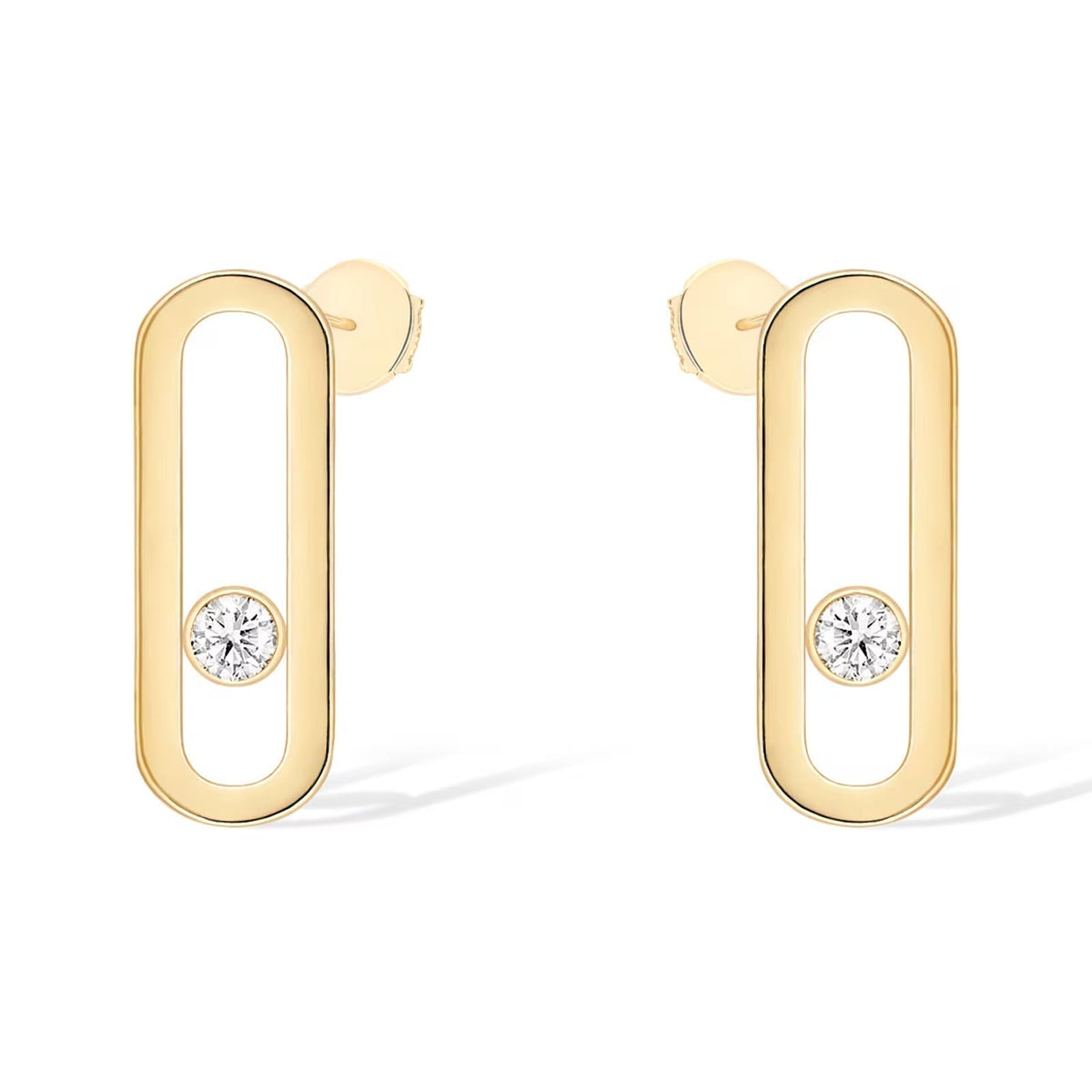 [⭐Shinejoy]MOVE UNO SMALL 1 DIAMOND EARRINGS