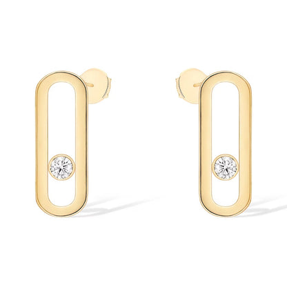 [⭐Shinejoy]MOVE UNO SMALL 1 DIAMOND EARRINGS