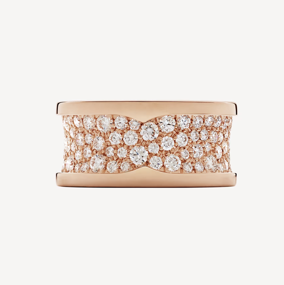 [⭐Shinejoy]ZERO 1 WITH PAVED DIAMONDS ON THE SPIRAL RING