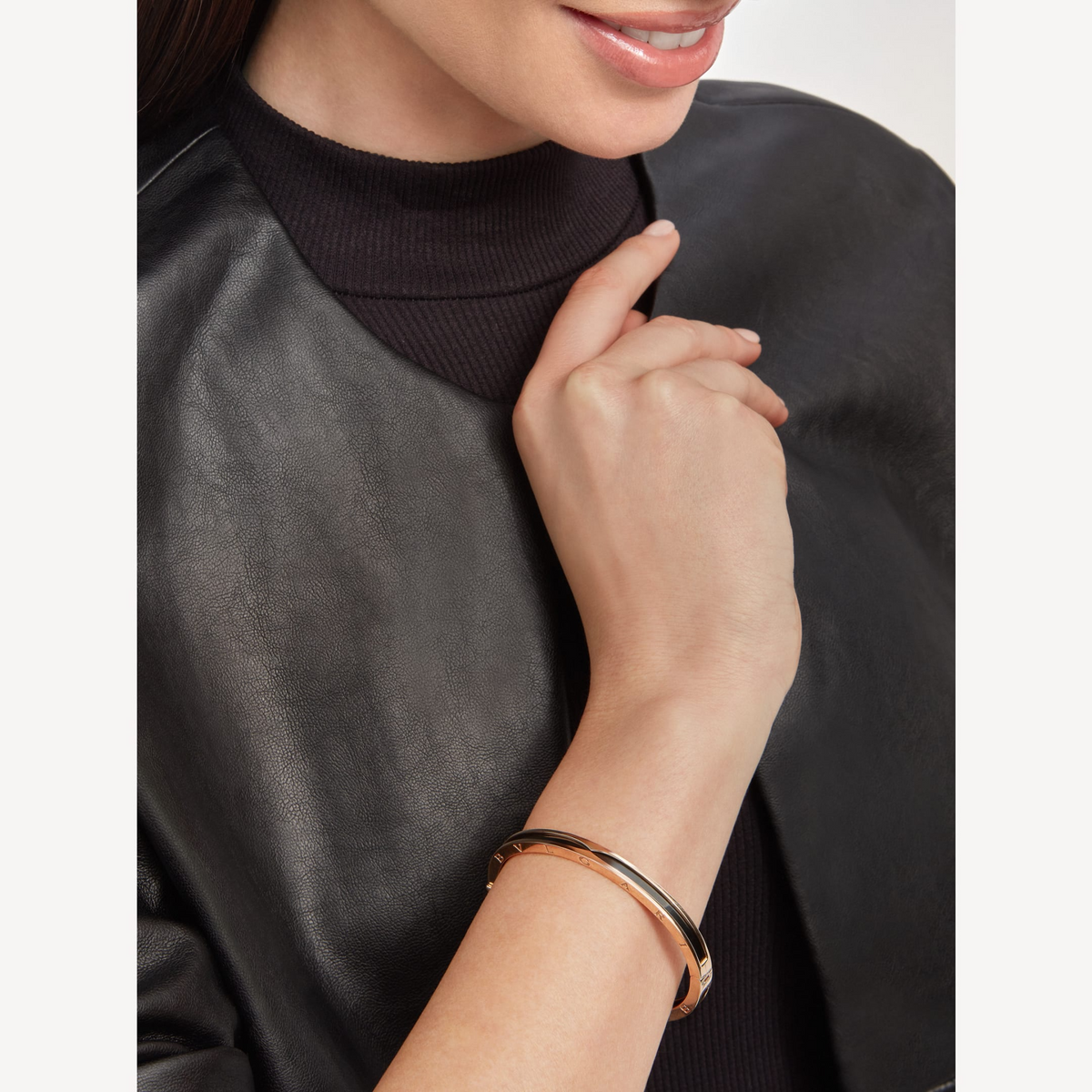 [⭐Shinejoy]ZERO 1 PINK GOLD WITH BLACK CERAMIC BRACELET