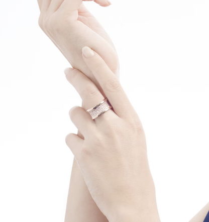 [⭐Shinejoy]ZERO 1 WITH PAVED DIAMONDS ON THE SPIRAL RING