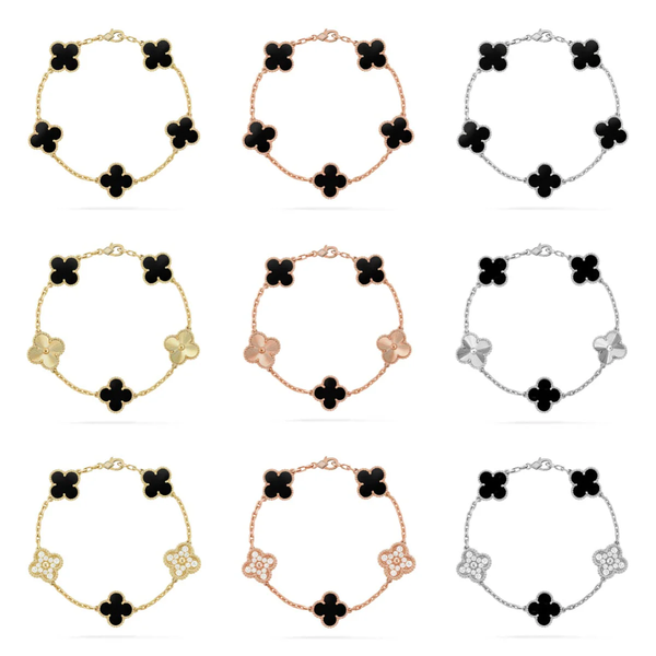 [⭐Shinejoy] CLOVER 5 MOTIF ONYXS BRACELET COLLECTION