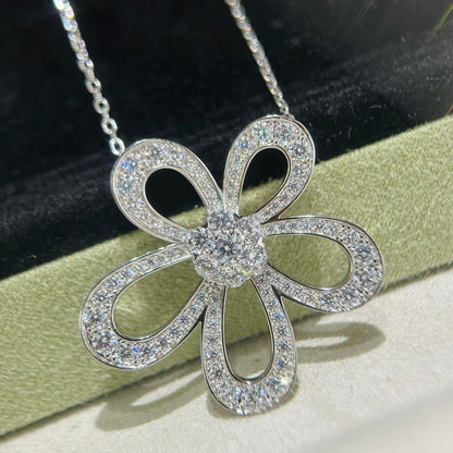 [⭐Shinejoy]FLOWERLACE NECKLACE FULL DIAMONDS