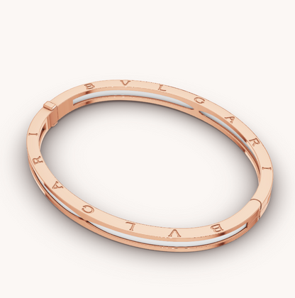 [⭐Shinejoy]ZERO 1 PINK GOLD WITH WHITE CERAMIC BRACELET