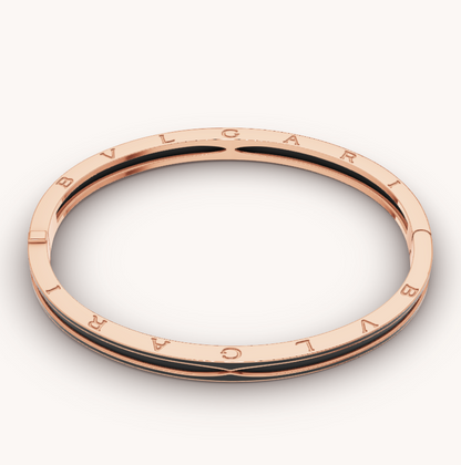 [⭐Shinejoy]ZERO 1 PINK GOLD WITH MATTE BLACK CERAMIC BRACELET