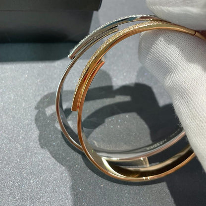 [⭐Shinejoy]Move Noa Rose Gold Pavé Diamond Bangle Bracelet