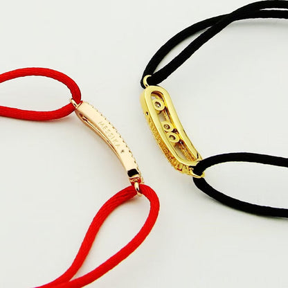 [⭐Shinejoy]Messika Care(s) pink cord pavé bracelet
