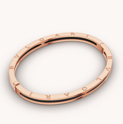 [⭐Shinejoy]ZERO 1 PINK GOLD WITH BLACK CERAMIC BRACELET