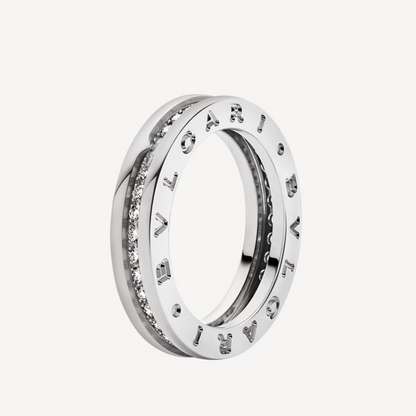 [⭐Shinejoy]ZERO 1 ONE-BAND PAVED DIAMONDS ON THE SPIRAL RING