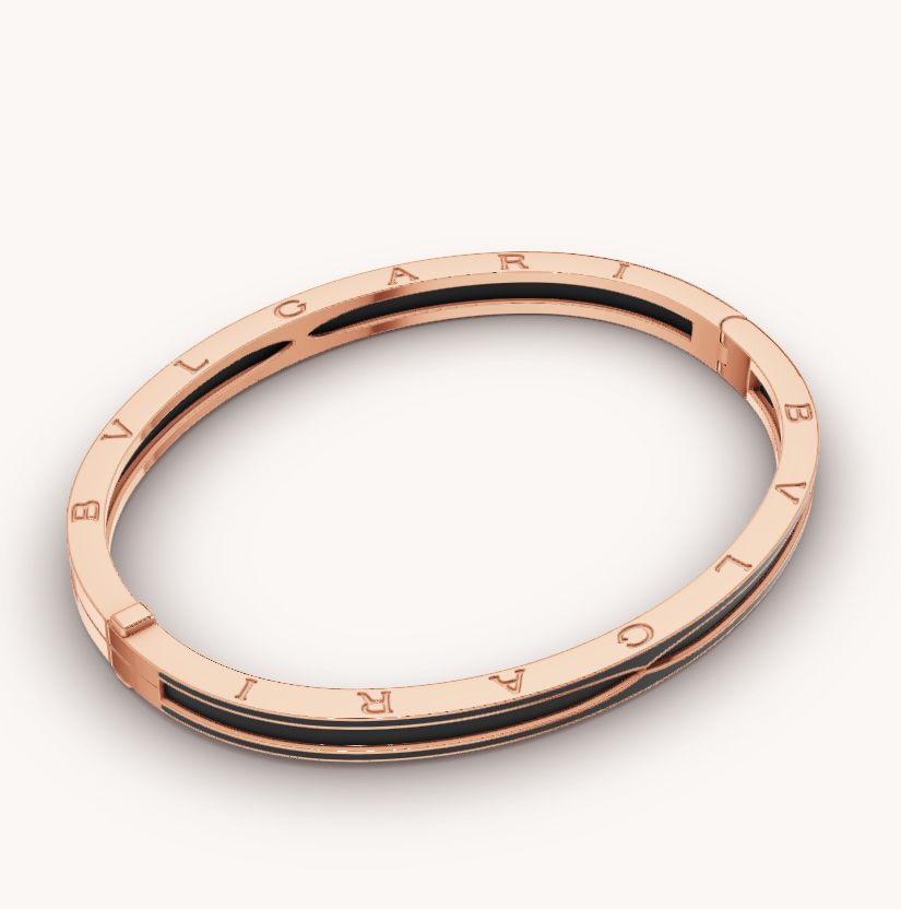 [⭐Shinejoy]ZERO 1 PINK GOLD WITH MATTE BLACK CERAMIC BRACELET