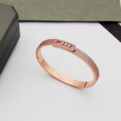 [⭐Shinejoy]Move Noa Full Pavé Diamond Bangle Bracelet