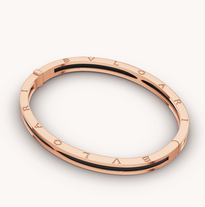 [⭐Shinejoy]ZERO 1 PINK GOLD WITH BLACK CERAMIC BRACELET