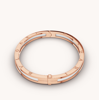 [⭐Shinejoy]ZERO 1 PINK GOLD WITH WHITE CERAMIC BRACELET
