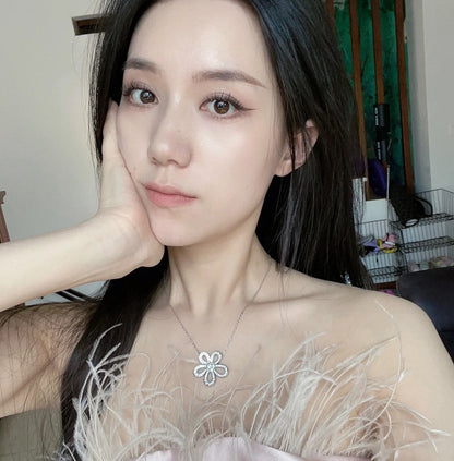 [⭐Shinejoy]FLOWERLACE NECKLACE FULL DIAMONDS