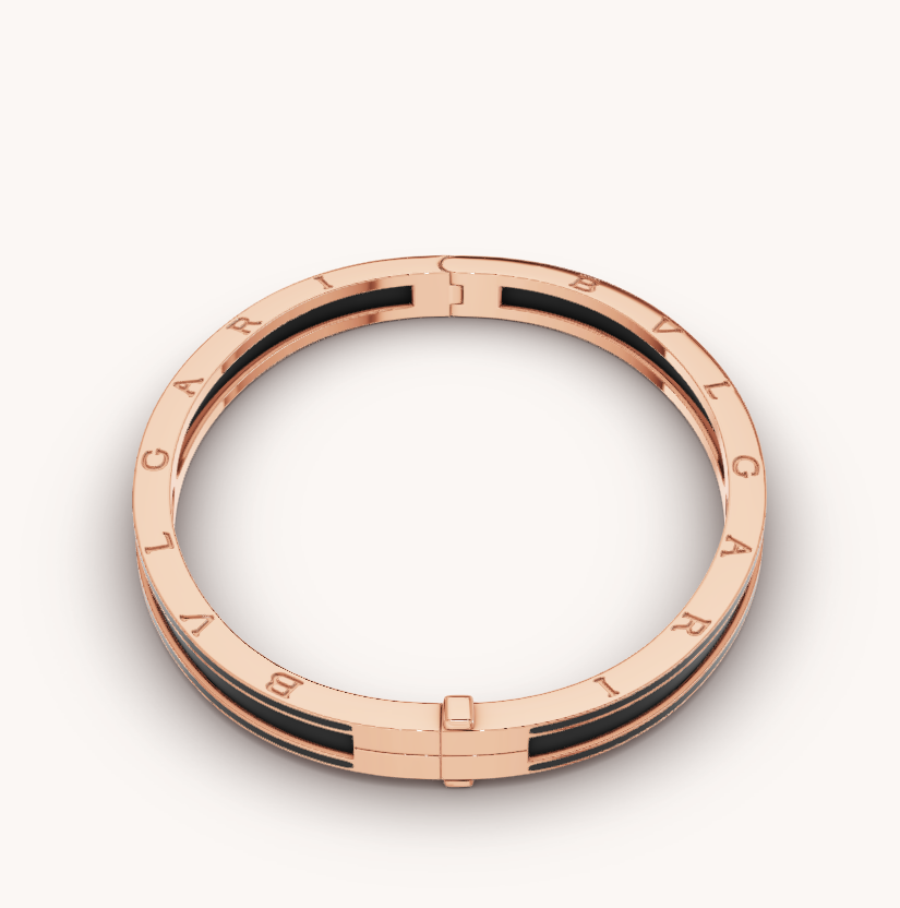 [⭐Shinejoy]ZERO 1 PINK GOLD WITH MATTE BLACK CERAMIC BRACELET