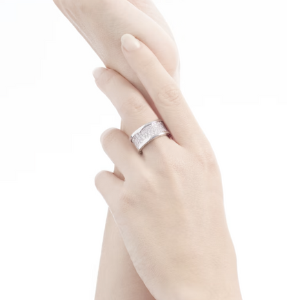 [⭐Shinejoy]ZERO 1 WITH PAVED DIAMONDS ON THE SPIRAL RING