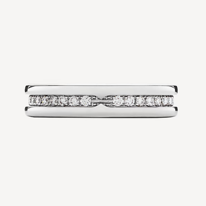 [⭐Shinejoy]ZERO 1 ONE-BAND PAVED DIAMONDS ON THE SPIRAL RING