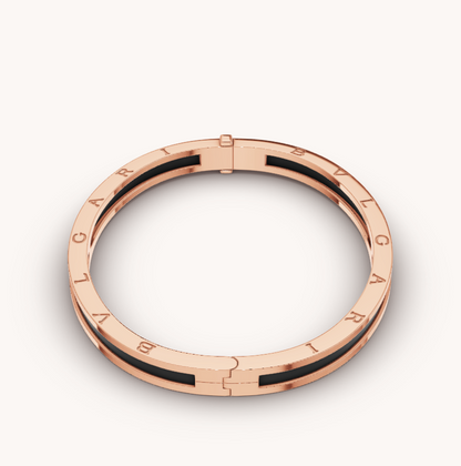 [⭐Shinejoy]ZERO 1 PINK GOLD WITH BLACK CERAMIC BRACELET