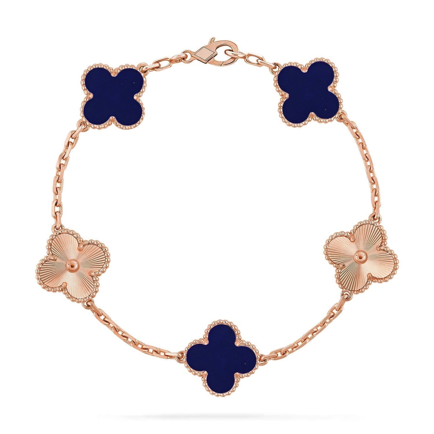 [Shinejoy]CLOVER 5 MOTIF LAPIS LAZULI BRACELET COLLECTION