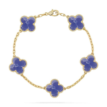 [Shinejoy]CLOVER 5 MOTIF BLUE VEINS BRACELET COLLECTION
