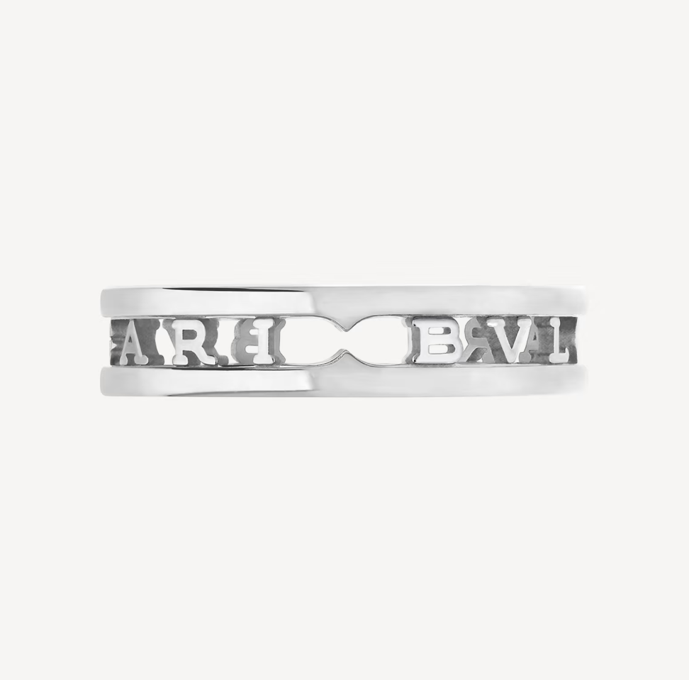 [⭐Shinejoy]ZERO 1 ONE-BAND WITH OPENWORK LOGO SPIRAL RING