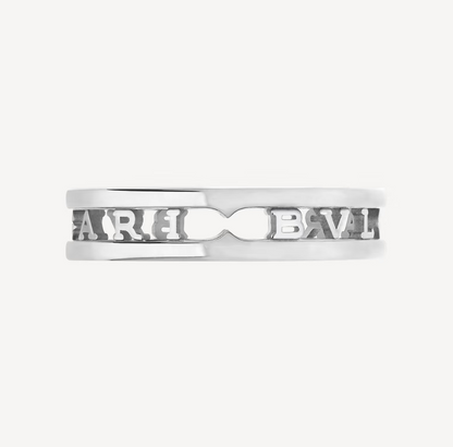 [⭐Shinejoy]ZERO 1 ONE-BAND WITH OPENWORK LOGO SPIRAL RING