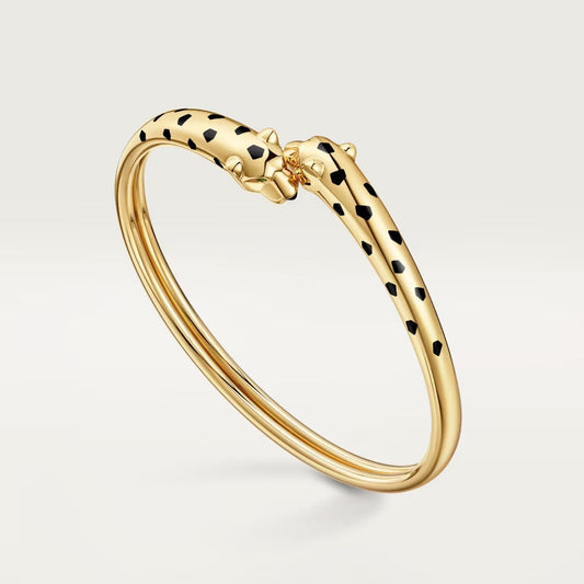 [⭐Shinejoy]PANTHERE DOUBLE HEADED OPEN BRACELET