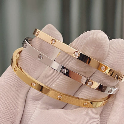 [⭐Shinejoy]LOVE BRACELET 3.65MM 10 DIAMONDS