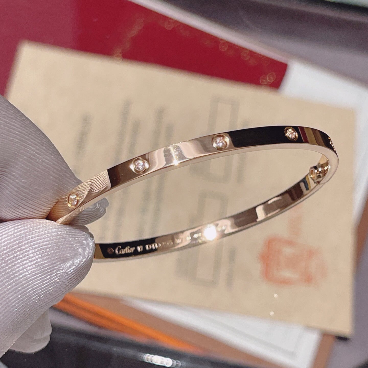 [⭐Shinejoy]LOVE BRACELET 3.65MM 10 DIAMONDS