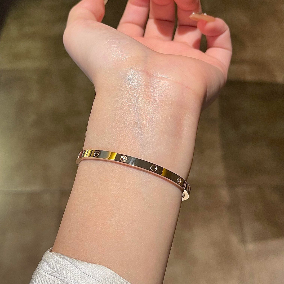 [⭐Shinejoy]LOVE BRACELET 3.65MM 6 DIAMONDS