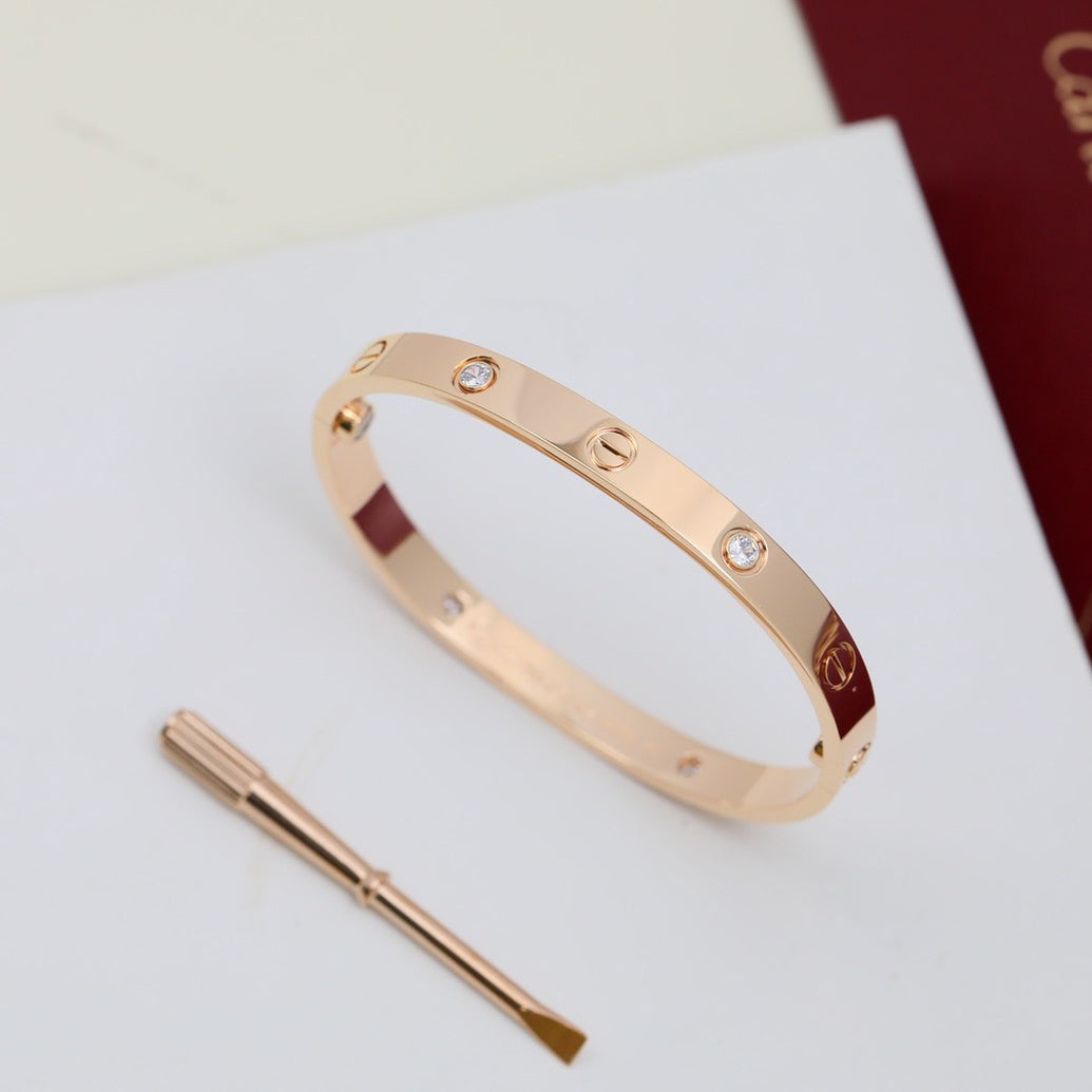 [⭐Shinejoy]LOVE BRACELET 6.1MM 4 DIAMONDS