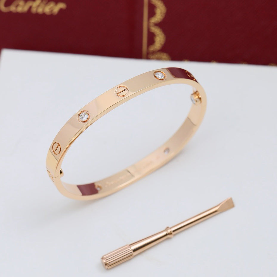 [⭐Shinejoy]LOVE BRACELET 6.1MM 4 DIAMONDS