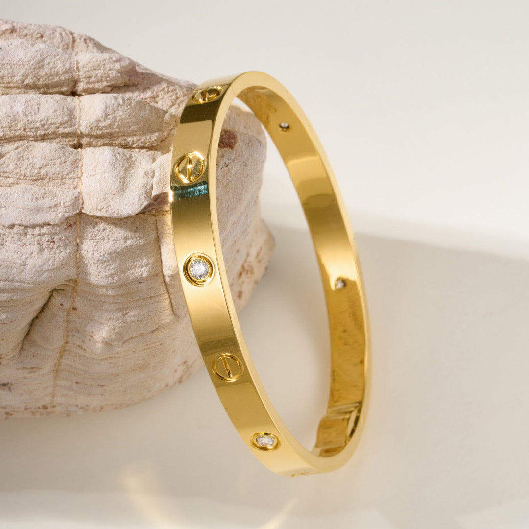 [⭐Shinejoy]LOVE BRACELET 6.1MM 4 DIAMONDS