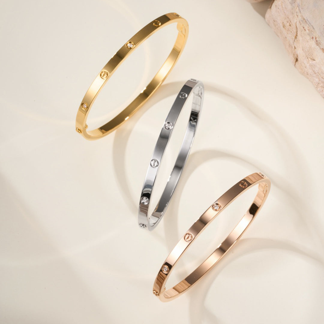 [⭐Shinejoy]LOVE BRACELET 3.65MM 6 DIAMONDS